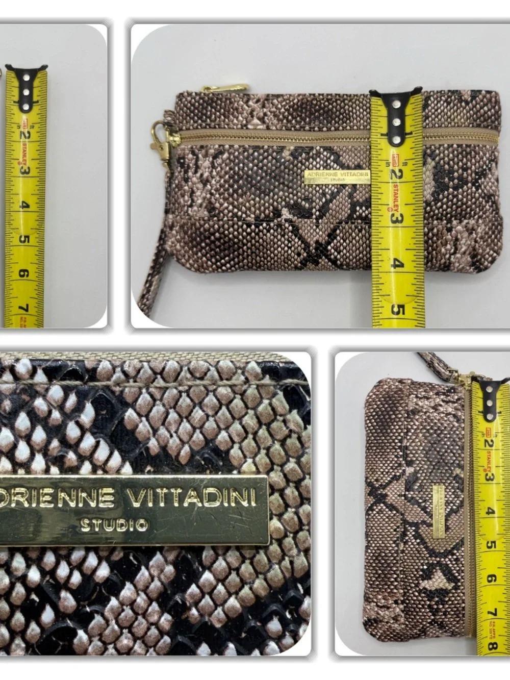 FIERCE ADRIENNE VITTADINI PYTHON WRISTLET/HANDBAG!